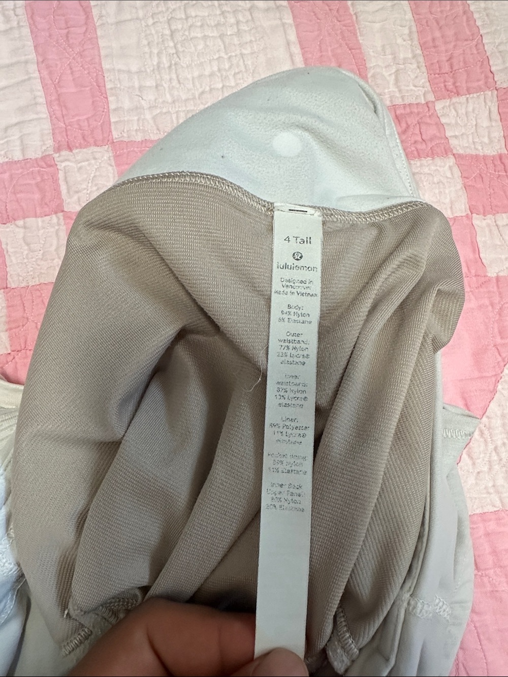 Set lululemon athletica White Racerback Tank & Running Shorts Set sz 4 - Picture 6 of 8
